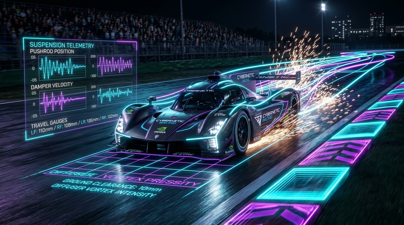 Le Mans Prototype Suspension Travel and Damper Velocity Telemetry
